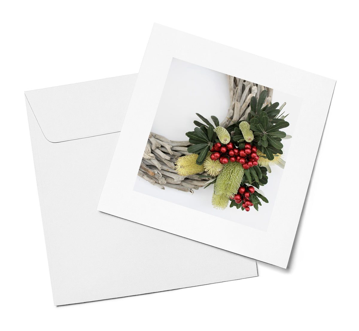 Native Driftwood Christmas Wreath card by Cards by Jennie