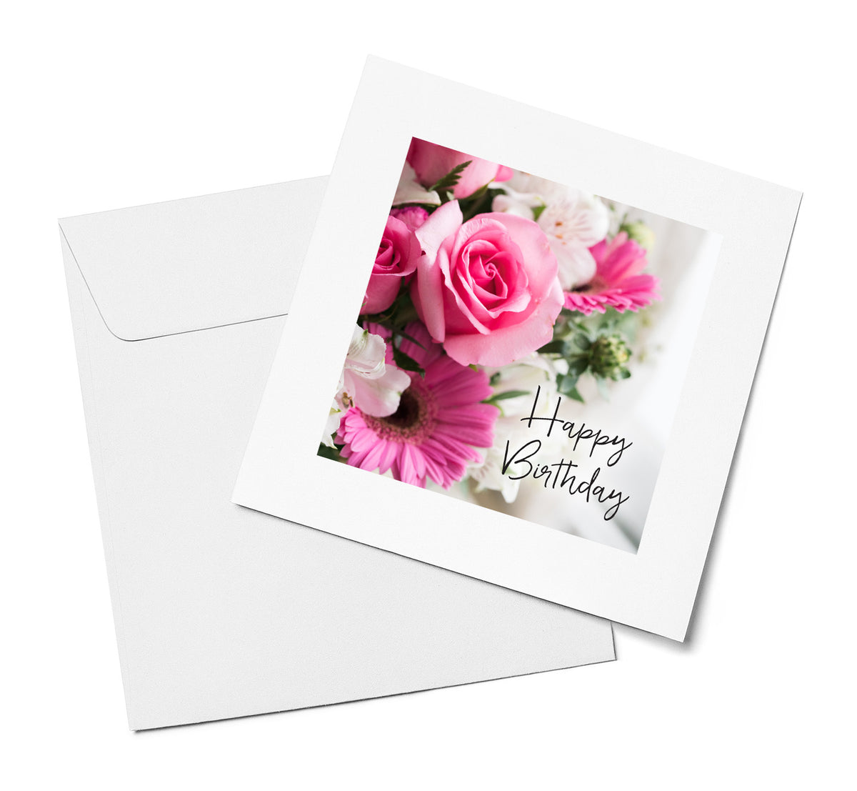 Pink Roses & Gerberas – Happy Birthday