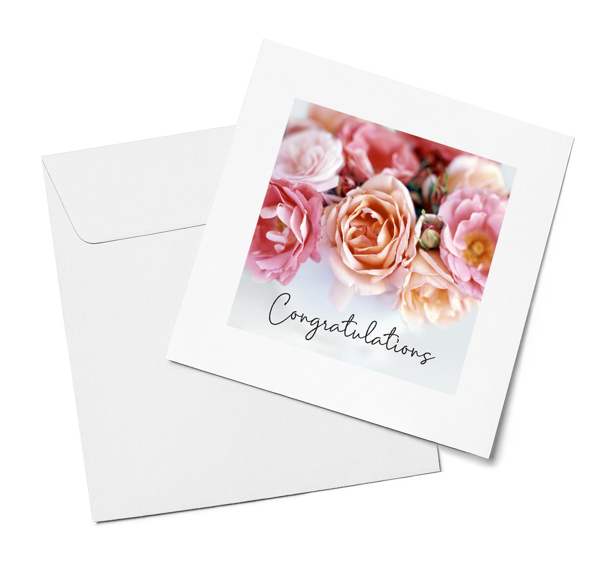 Pink & Coral Roses – Congratulations